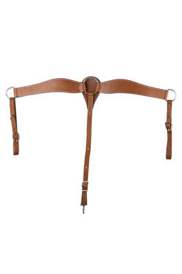 BROWN LEATHER BREAST COLLAR