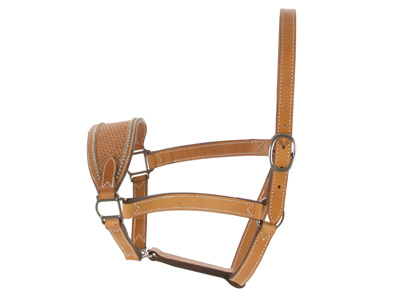 HARNESS LEATHER HALTER/SPOTTED