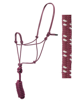 KNOTTED POLY ROPE HALTER-BG