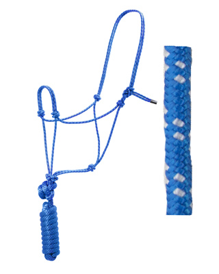 KNOTTED POLY ROPE HALTER-BL